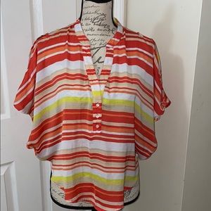 Bebe Polyester Cutout Sleeve Top